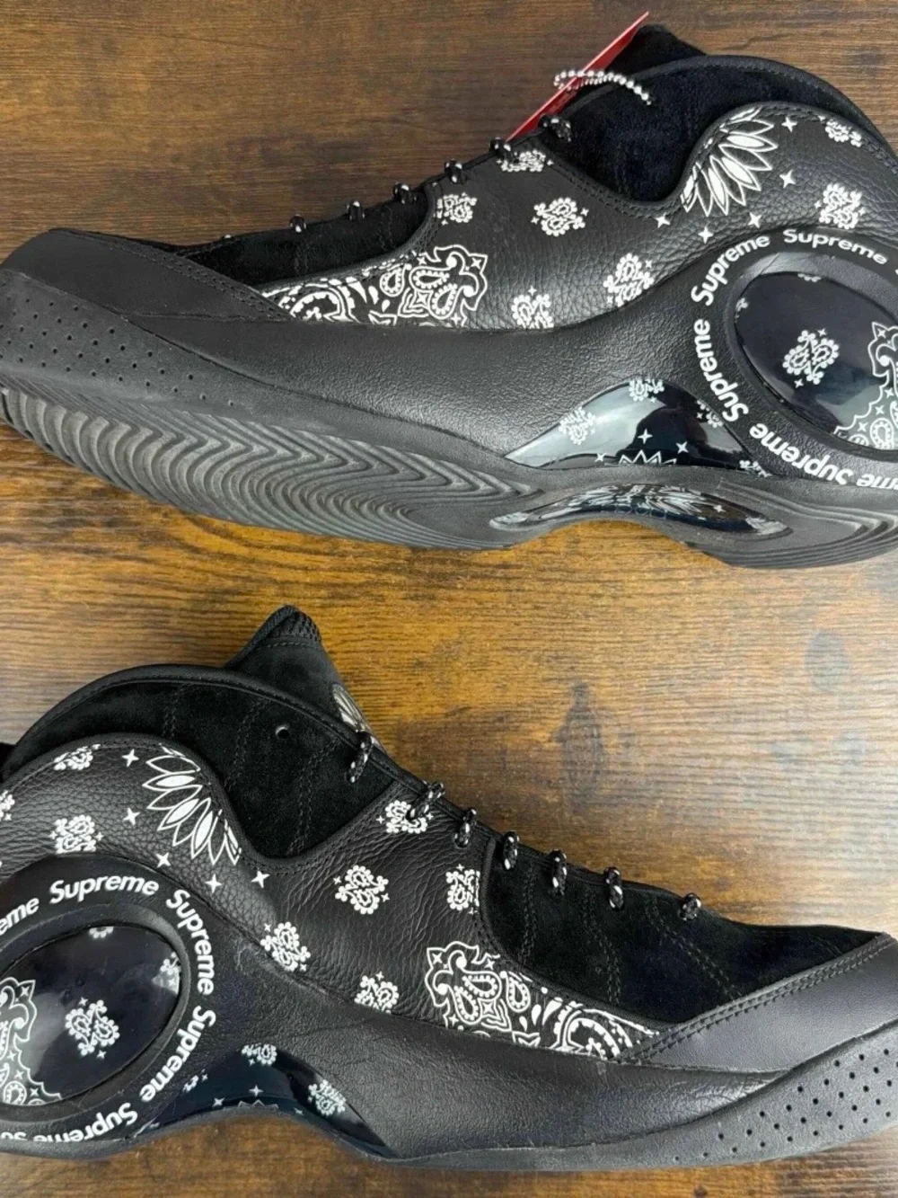 Nike Air Zoom Flight 95 SP x Supreme Black White Paisley Size 12 DJ8604-001 Rare